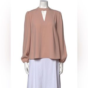 NWOT Co. Crew Neck Long Sleeve Blush/Nude Blouse Size Small